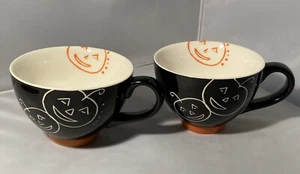 Zwei Starbucks 2007 HALLOWEEN Jack O’ Lantern PUMPKIN Kaffeetasse Becher schwarz/orange - Bild 1 von 15