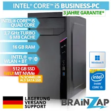 Intel Core i5 Quad-Core Office Business PC 16GB RAM 512GB NVMe SSD WLAN BT Win11
