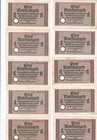 1 Reichsmark   1939-1944  Catalog number  Ros/Grab 551a ,  batch of 10