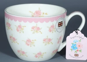 Taza Jumbo China Hueso PÁJARO AZUL Y SAUCE FLORES ROSA CHINTZ - Imagen 1 de 4