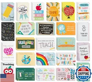 48 Pack Teacher Appreciation Cards – Cute Thank You Teacher Cards in 24 uniqu - Picture 1 of 5