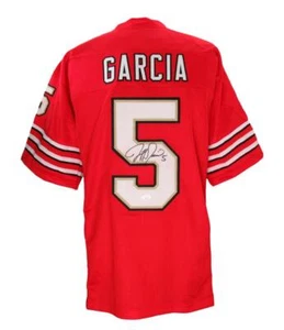 Jeff Garcia Signed/Autographed Red Custom Football Jersey 49ers JSA 193580 - Picture 1 of 5