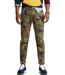 POLO RALPH LAUREN Men Jeans Green Camo Slim Varick Slim Straight 34x30" NWT $148 - Picture 1 of 4