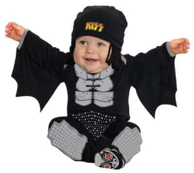 Demon KISS Band Gene Simmons Rock Star Fancy Dress Halloween Baby Child Costume - Image 1 of 2