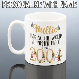 21st BIRTHDAY GIFT Her Year 2003 Mug Personalised Cup Daughter Niece Friend Girl - Picture 1 of 1