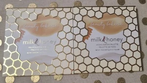LOTE DE 2 PALETAS ILUMINADORAS DE LECHE Y MIEL PANADERÍA BELLEZA TAMAÑO COMPLETO NUEVAS EN CAJA - Imagen 1 de 3