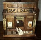 Vtg Sam's Saloon Set of 7 Coasters Bar Wooden Beer Pool Decorative Man Cave