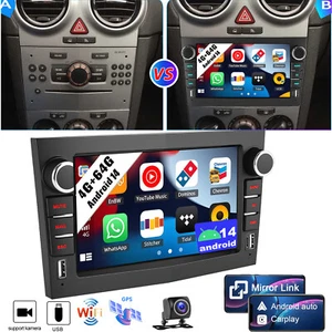 Android 14 Apple Carplay Für Opel Corsa C/D Zafira B Astra G H Autoradio GPS KAM - Bild 1 von 15