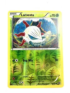 Pokemon Larvesta 14/114 Steam Siege Reverse Holo casi nuevo Nintendo - Imagen 1 de 6