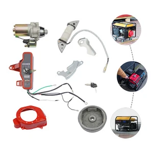 Electric Start Kit Starter Flywheel Switch For Honda GX160 GX200 6.5HP Engine - Picture 1 of 16