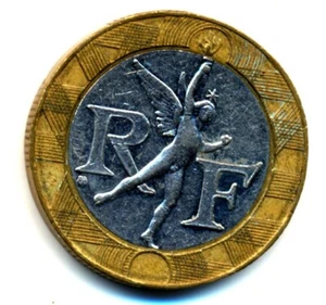 10 FRANZÖSISCHE FRANC 1992 - Schicke BI-Metall Ausführung - Bild 1 von 2