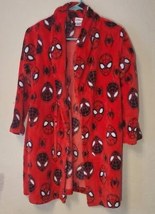 Marvel Spiderman Fleece Robe Boy's 8/10 red/black - Picture 1 of 4