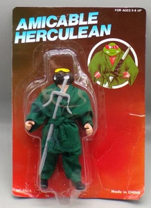 vintage 1990s AMICABLE HERCULEAN bootleg TMNT Action Figure SEALED toy TURTLE ko - Picture 1 of 8