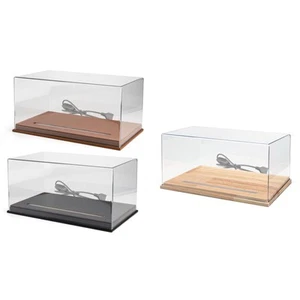 Diorama Acrylic Show Case Display Case With PU Leather Base For 1/18 Car ModelvS - Picture 1 of 19