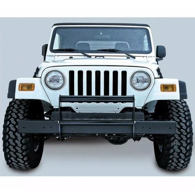 Rugged Ridge Gloss Black 2.5" Dia. Steel Brush Guard for 97-06 Jeep Wrangler TJ Foto 1 de 3