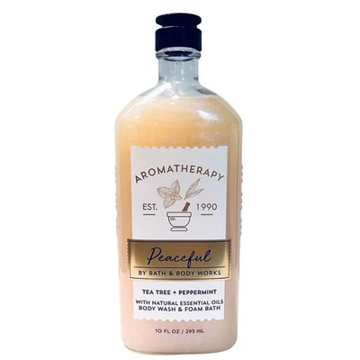 Bath & Body Works Peaceful Tea Tree + Peppermint Aromatherapy Body Wash Retired - Image 1 of 2