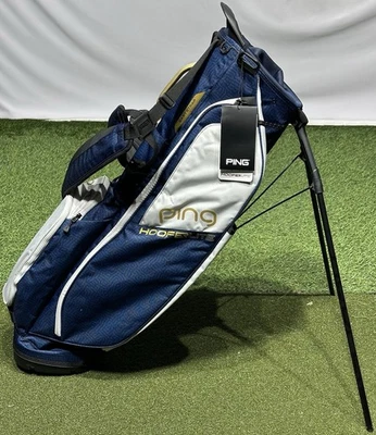 Bolsa de golf PING 2025 Hoofer Lite con soporte azul marino/blanco divisor de 4 vías NUEVA Foto 1 de 4
