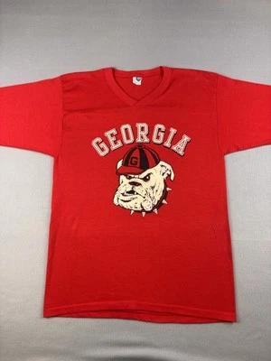 Vintage Georgia Bulldogs Shirt Size Large Red Short Sleeve NCAA Football 90s - Image 1 of 4