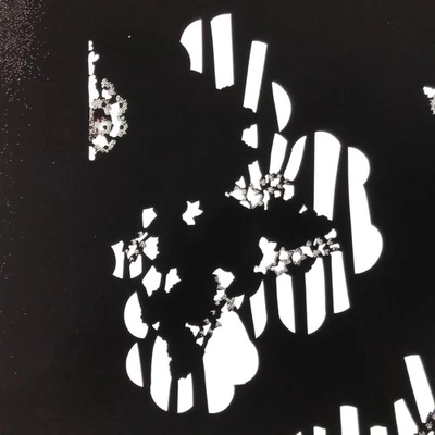 Antique Japanese Katagami Paper Kimono Stencil Katazome Background Floral C929 - Image 1 of 4