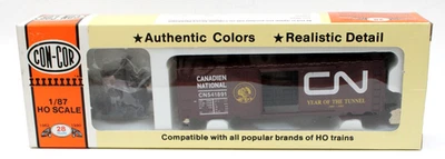 Con-Cor HO 40' SD Box Car Kit CN 514891 Year of the Tunnel NIB 191 - Image 1 of 3