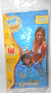 2007 Bestway Surf and Sun Swim Arm Bands Floatie Blue #13138-1 Ages 3-6 NOS - Picture 1 of 9