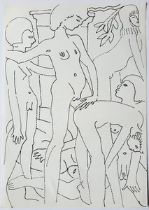 Zeichnung Federzeichnung Tinte Menschen Akt Erotik Frauen Edvard Frank Nachlass - Picture 1 of 8