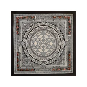 Shree Yantra Mandala, Shri Yantra Thangka Malerei für Meditation und Gutes - Bild 1 von 7