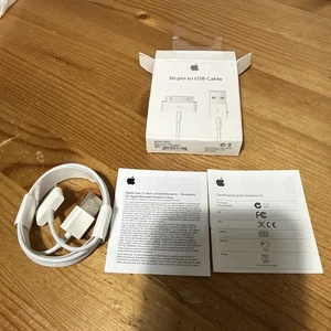  Boxed New Apple Apple 30-pin to USB Cable - For iPhone/ iPad/ iPod 1st Copy - Picture 1 of 11