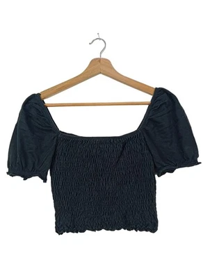 URBAN OUTFITTERS Top recortado Mujeres Top Talla EU 34 negro elegante - Imagen 1 de 4