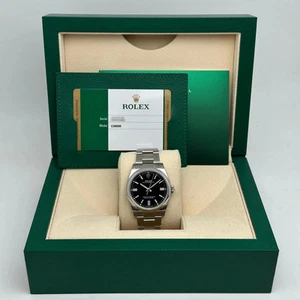 Rolex Oyster Perpetual 36mm Steel Black Dial Automatic Men Watch 126000 - Picture 1 of 8