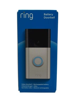 RING Akku Video Türklingel (2024) HD-Live-Video Sicherheit Nickel Matt - NEU - Bild 1 von 4