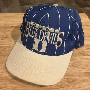 Vintage 1984 The Game Duke Blue Devils SnapBack Mütze Kappe Nadelstreifen Taiwan ungetragen - Bild 1 von 3