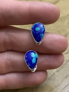 Vintage Native Estate 925 Sterling Silver Signed Clip On Earring - Picture 1 of 2