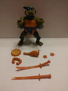 1990 Storage Shell Leonardo TMNT Teenage Mutant Ninja Turtles Vintage Figure - Picture 1 of 3