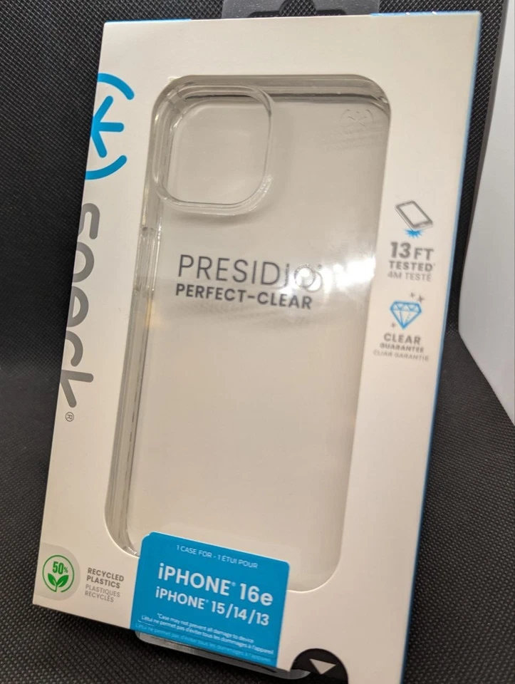 Speck Presidio -Clear Case for Apple iPhone 14 / iPhone 13 Cover