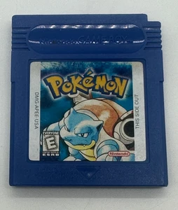 Pokemon Blue Version (Nintendo Game Boy, 1998) SAVE BATTERY WORKS-TESTED & WORKS - Picture 1 of 14