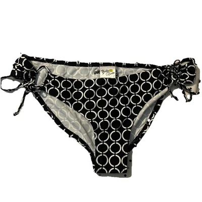 BODY GLOVE Women's Size L Black White Ring Chain String Bikini Swimwear Bottom - Image 1 of 4