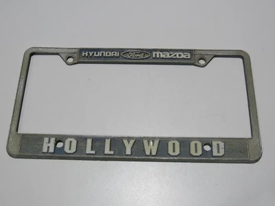 De colección Hollywood Ford-Mazda-Hyundai CA Metal Placa Marco Etiqueta Concesionario Coche Foto 1 de 3