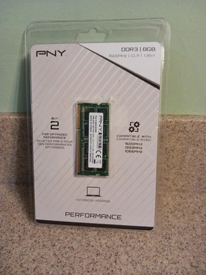 PNY 8GB DDR3 PC3-12800 1600MHz Laptop RAM Memory 64D0JKHNK  - Image 1 of 4