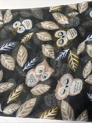 Cachecol feminino transparente bebê coruja infinito leve outono outono neutro preppy - Imagem 1 de 3