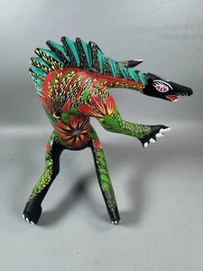 Oaxacan Mexikanische Alebrije handgeschnitzte bemalte Copal Holzfigur 6,5 Zoll - Bild 1 von 7