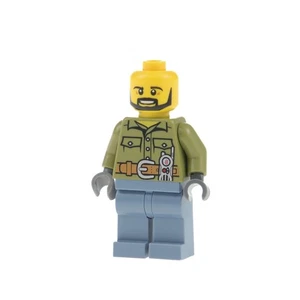 1X Lego Minifigure City Volcano Explorer Olive Green 60125 CTY0740 - Picture 1 of 2