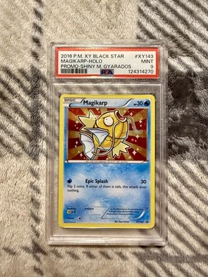 🔥PSA 9 Mint Magikarp XY143 Black Star Promo HOLO Pokemon Card - Image 1 of 2