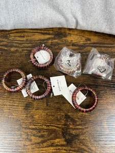 Neu Serviettenhalter 6er Set geflochten gefädelt bunt Sonoma - Bild 1 von 10