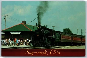 SUGARCREEK OHIO CENTRAL RAILROAD Buckeye Route train 1551 vtg 1992 Postcard A87 - Picture 1 of 2