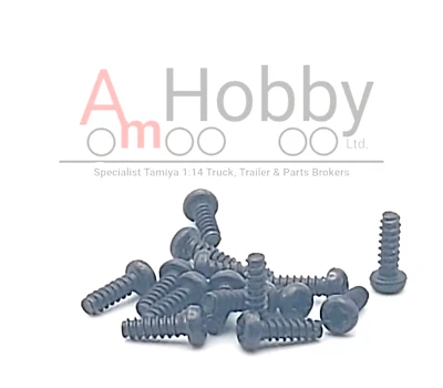 Tamiya 9808058/19808058 2x6mm Tapping Screw (16 Pcs.), (Trucks), Black NIP - Image 1 of 4