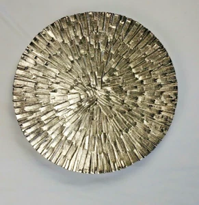 Cyan Design Large Tray Textured Nickel Flagstone Decorative Home Accent 7081 - Picture 1 of 5