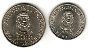 PORTUGAL 25 y 100 escudos 1981 Región Autonoma de Madeira - ZARCO - Picture 1 of 2