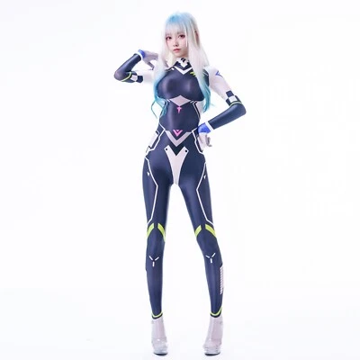 Mujeres Sexy Brillante Traje de Baño Impresión Juegos con disfraces Ropa de club nocturno Mono Carreras Mameluco Yoga Foto 1 de 4