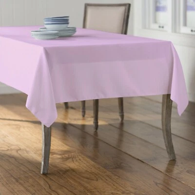 LA Linen Polyester Poplin Rectangular Tablecloth, 60 by 120-Inch. Made in USA - Image 1 of 2